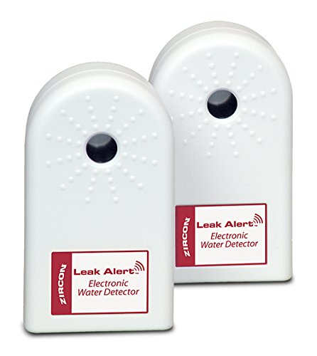Product Cover Zircon Leak Alert Water Leak Detector & Flood Sensor Alarm/ Water Leak Sensor with Dual Leak Alarms 90Db Audio/ Battery Powered (2 Pack) Batteries Not Included