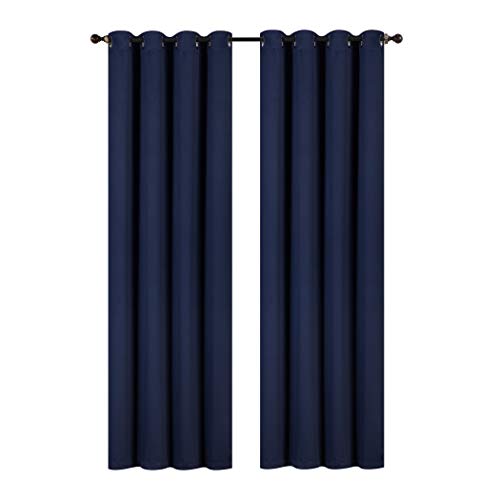 Product Cover Rama Rose Blackout Room Darkening Thermal Insulated Grommets Window Curtains for Bedroom Living Room,54