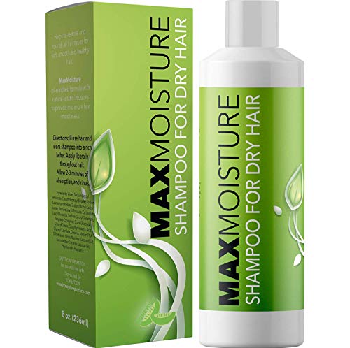Product Cover Moisturizing Shampoo for Men and Women - Max Moisture Shampoo for Dry Hair - Vitamin Shampoo for Hair to Nourish and Restore Damaged and Frizzy Hair - Promotes Hair Growth with Coconut Oil - 8 oz