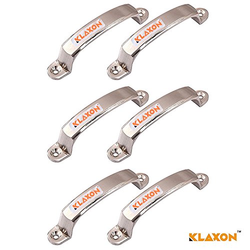 Product Cover Klaxon Brass Door Handle Set (Silver, Pack of 6)