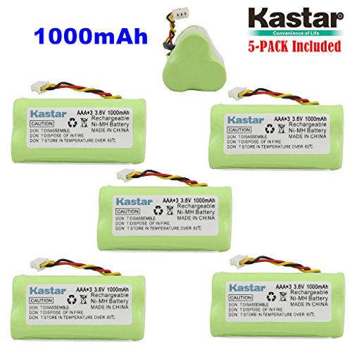 Product Cover Kastar 5-Pack AAA 3.6V 1000mAh Ni-MH Rechargeable Battery Replacement for Zebra/Motorola Symbol 82-67705-01 Symbol LS-4278 LS4278-M BTRY-LS42RAAOE-01 DS-6878 Cordless Bluetooth Laser Barcode Scanner
