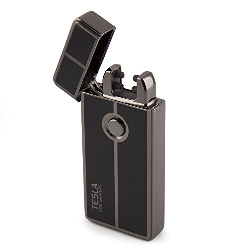 Product Cover Tesla Coil LightersTM USB Rechargeable Windproof Dual Arc Lighter (Gun Metal)