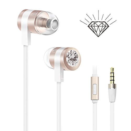Product Cover Earbuds with Microphone, LUXEAR in-Ear Stereo Headset Earphones with Remote Control Clear Sound, Noise-isolating, Ergonomic Comfort-fit, for All Android Smartphone(Gold)