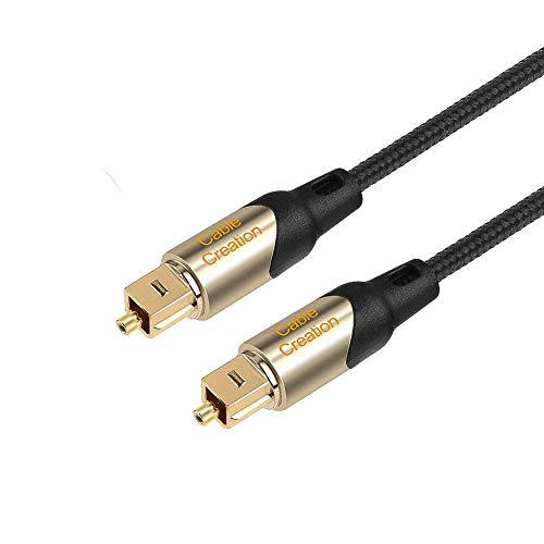 Product Cover 10FT Digital Optical Audio Cable, CableCreation Toslink Cable Male to Male Digital Optical Cable with Gold-Plated Connector for Home Theater, Sound Bar, VD/CD Player,Blu-ray Players,Game Console&More