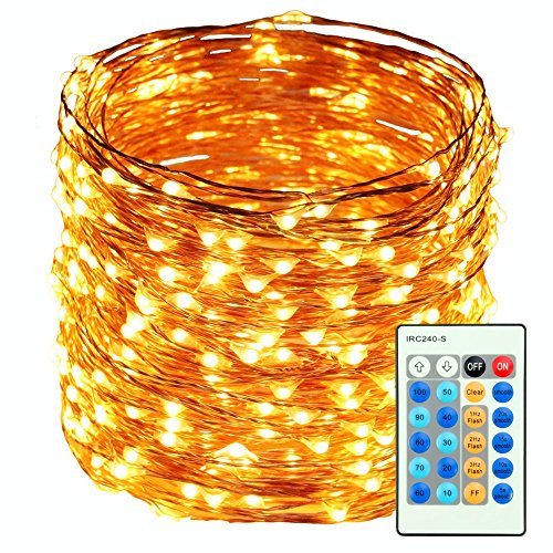 Product Cover HaMi 66ft 200 LED String Lights,Waterproof String Lights Fairy Lights with UL Certified, Decorative Copper Wire Lights for Bedroom,Patio,Wedding,Party - Warm White