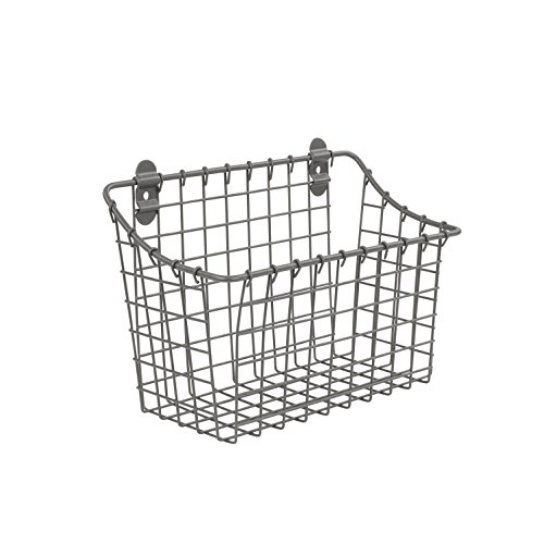 Product Cover Spectrum Diversified Vintage Organizer Bin Cabinet & Wall Mount Basket, Large, Industrial Gray