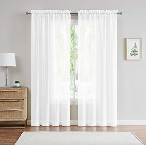 Product Cover Jane - Rod Pocket Semi-Sheer Curtains - 2 Pieces - Total Size 108