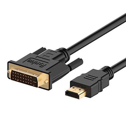 Product Cover Rankie HDMI to DVI Cable, CL3 Rated High Speed Bi-Directional, 10 Feet, Black