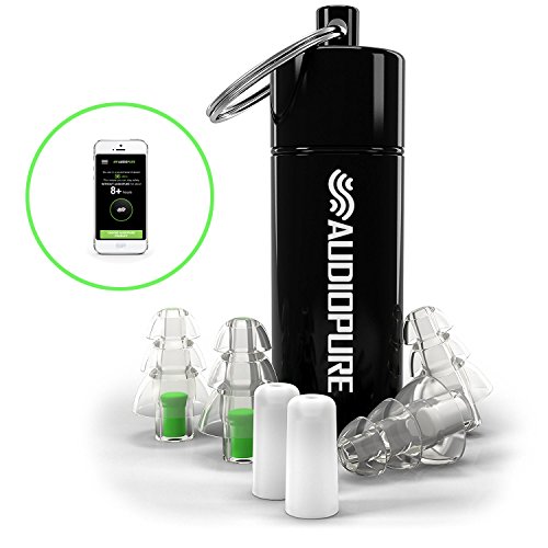 Product Cover Audiopure #1 Hi Fidelity Earplugs for Concerts, Music Festivals, Musicians, Motorcycles, Noise Sensitivity etc. Free App Included. Best Hearing Protection, NRR Rated Noise Filter Ear Plugs