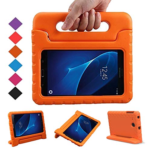 Product Cover BMOUO Kids Case for Samsung Galaxy Tab E Lite 7.0 inch - Shockproof Case Light Weight Kids Case Super Protection Cover Handle Stand Case for Samsung Galaxy Tab E Lite 7-Inch Tablet - Orange