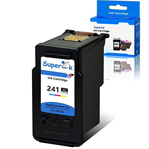 Product Cover SuperInk Remanufactured Ink Cartridge High Yield Compatible for Canon CL-241XL 241 XL Pixma MX472 MX452 MX532 MX432 MX512 MG3620 MG3522 MG2120 MG2220 MG3120 MG3220 MG3520 TS5120 (Tri-Color, 1 Pack)