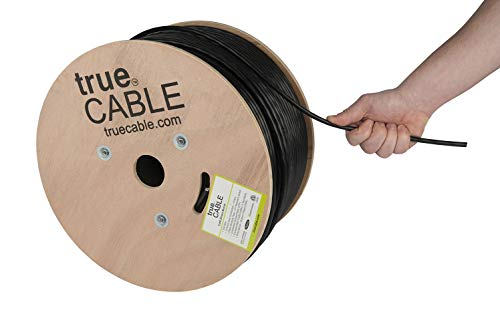 Product Cover Cat6 Outdoor, 1000ft, Waterproof, Direct Burial Rated CMX, 23AWG Solid Bare Copper, 550MHz, ETL Listed, Unshielded UTP, Bulk Ethernet Cable, trueCABLE