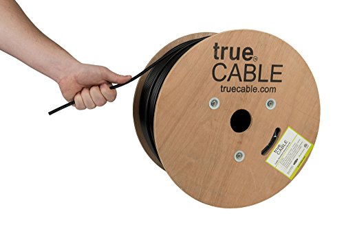 Product Cover trueCABLE Cat5e Outdoor Shielded (FTP), 1000ft, Waterproof Direct Burial Rated CMX, 24AWG Solid Bare Copper, 350MHz, ETL Listed, Bulk Ethernet Cable