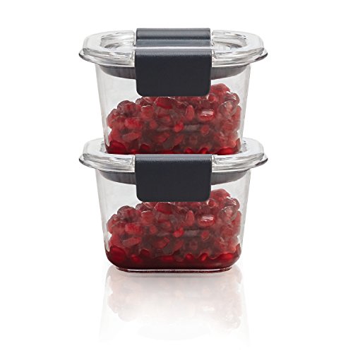Product Cover Rubbermaid Brilliance Food Storage Container, Mini, 0.5 Cup, Clear, 2 Pack 1991154