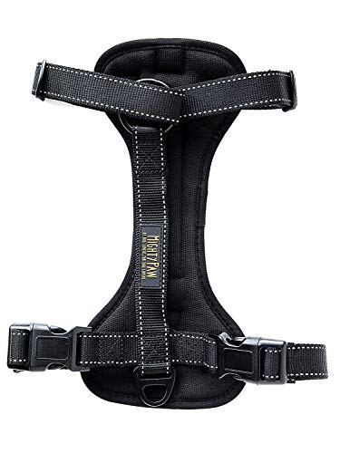Product Cover Mighty Paw Car Dog Harness, Vehicle Safety Harness with Adjustable Straps and Soft Padding, Doubles as a Standard Harness with a No Pull Front Leash Attachment