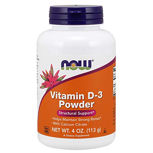 Product Cover Now Supplements, Vitamin D-3 Powder with Calcium Citrate, Structural Support*, 4-Ounce