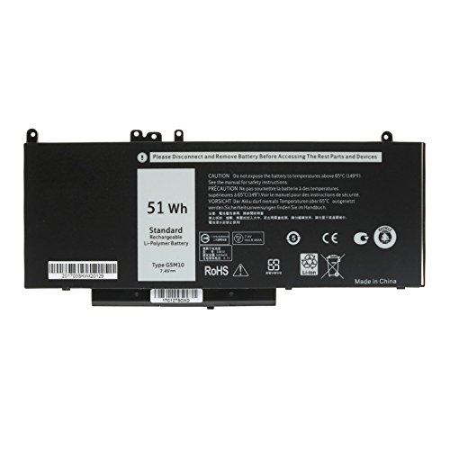 Product Cover 7.4V 51WH Laptop Battery G5M10 for DELL Latitude E5450 E5550 Notebook 15.6