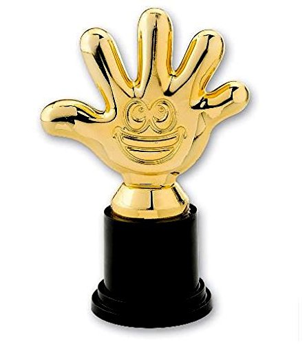 Product Cover Plastic Gold Trophies, Oscar Trophy, Thumbs Up Trophy, High Five Trophy, Youre #1 Trophy, Star Trophy, Banana Trophy, by Playscene0153; (5