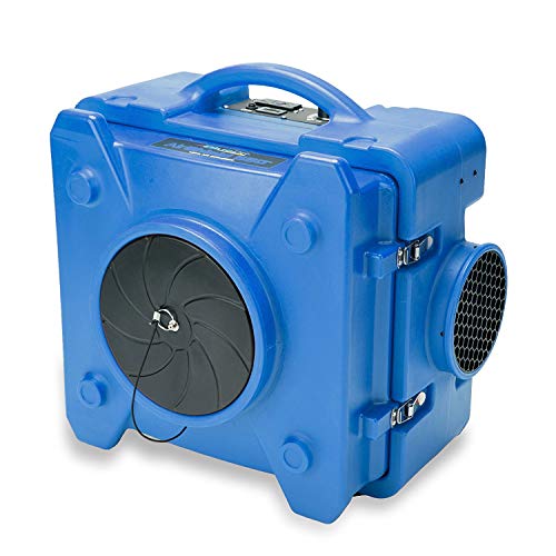 Product Cover BlueDri BD-AS-550-BL Negative Machine Airbourne Cleaner HEPA Scrubber Water Damage Restoration Equipment for Mold Air Purifier, Single Unit, Blue
