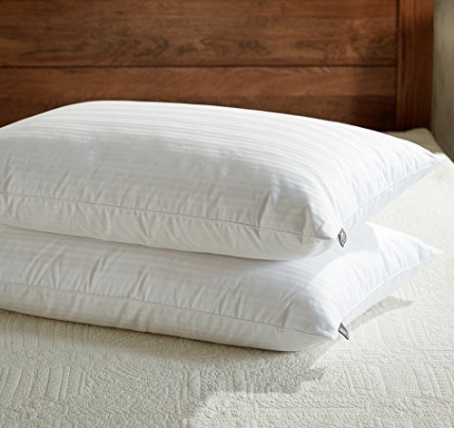 Product Cover downluxe Goose Feather Down Pillow - Set of 2 Bed Pillows for Sleeping with Premium 100% Cotton Shell,King