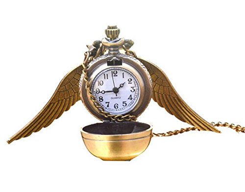 Product Cover AFAFKAKA Flying Ball Necklace Vintage Retro Angel Wing Necklace Steampunk Pocket Watch Pendant Necklace