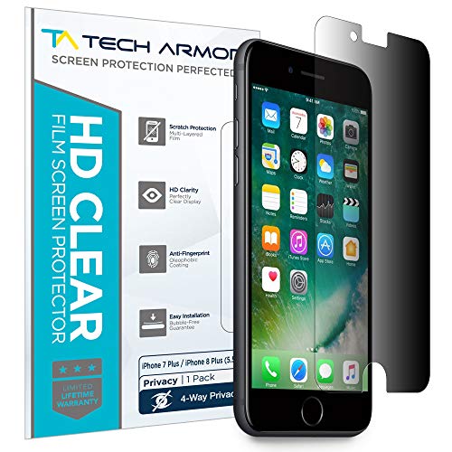 Product Cover Tech Armor 4Way 360 Degree Privacy Film Screen Protector for Apple iPhone 7 Plus/iPhone 8 Plus (5.5-inch) [1-Pack]