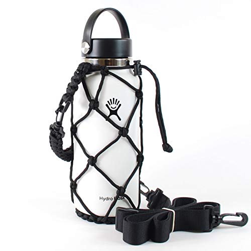 Product Cover Gearproz HydroNet Carrier - Fits Wide Mouth Hydro Flask 32 oz Water Bottle - from America's No. 1 in Paracord Handles and Accessories - Prevents Dropping and Dents
