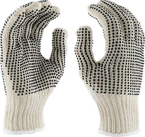 Product Cover West Chester K708SKBS PVC Dotted Both Sides String Knit Gloves, White, Large (Pack of 12)