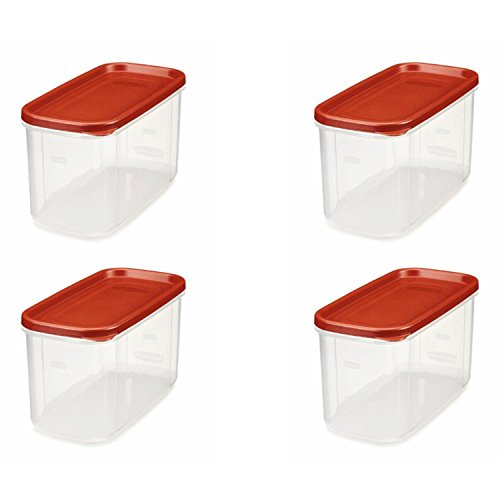 Product Cover Rubbermaid 644766082445 10-Cup Dry Food Container (4-Pack), 1, Clear