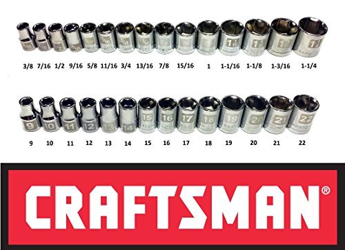 Product Cover Craftsman Laser Etched Easy Read 29 Piece SAE Standard & Metric MM 1/2