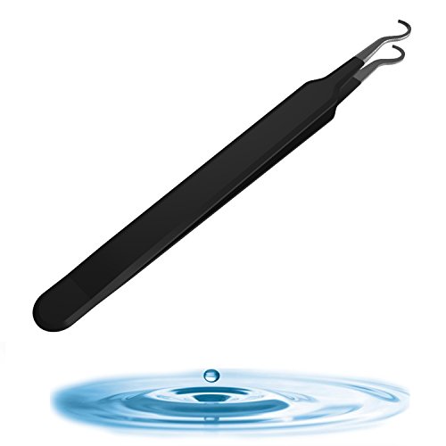 Product Cover Blackhead Tweezer - Professional Curved Steel Tip Surgical Comedone & Splinter Extractor By Rapid Vitality. Ideal Blemish & Acne Remover Tool Means Flawless Facial Skin For You Today.