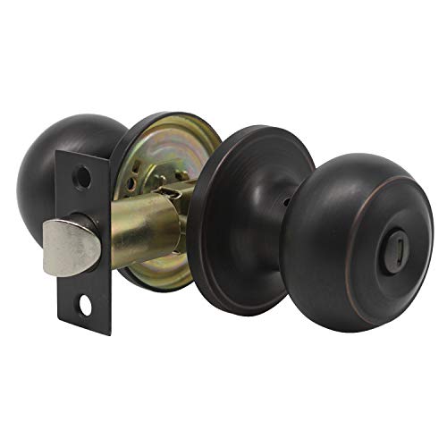 Product Cover 1 pack Probrico Interior Bathroom Privacy Keyless Doorknobs Door Lock Lockset 609-ORB-BK in Oil Rubbed Bronze