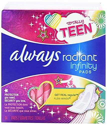 Product Cover Always Totally Teen Always Radiant Infinity Pads, 14 Count - Pack of 2