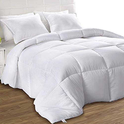 Product Cover Utopia Bedding Down Alternative Comforter (King/Cal King, White) - All Season Comforter - Plush Siliconized Fiberfill Duvet Insert - Box Stitched