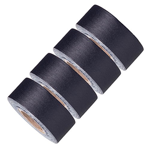 Product Cover Mini Gaffer Tape Rolls by GafferPower 1 inch x 8yards - Pack of 4 Black, Made in The USA, Heavy Duty Gaffer's Tape, Strong Tough Compact Lightweight, Multipurpose Better Than Duct Tape