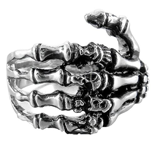 Product Cover FIBO STEEL Stainless Steel Skull Rings for Men Women Vintage Gothic Ring Biker,Size 7-14