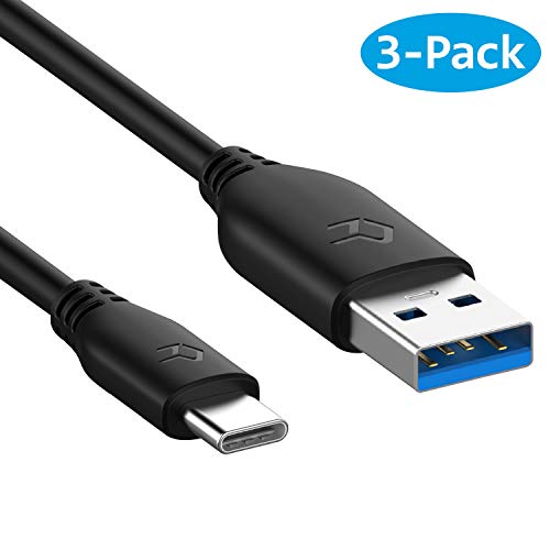 Product Cover Rankie USB-C to USB-A 3.0 Cable, Type C Charging and Data Transfer, 3-Pack 3 Feet