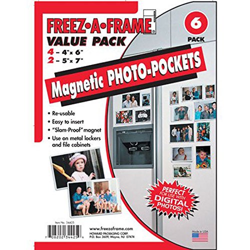 Product Cover FREEZ-A-FRAME Magnetic Photo Picture Frame, White, Contains Eight 4 x 6 & Four 5 x 7 Frames 12 Pack