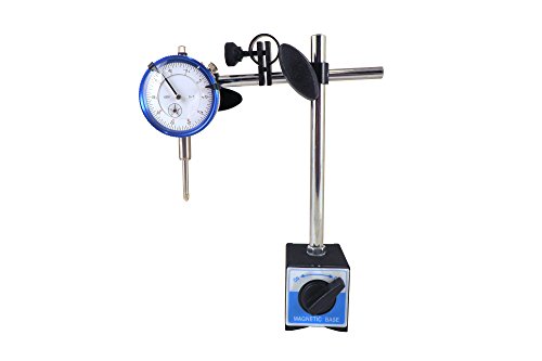 Product Cover Magnetic Base with Fine Adjustment and SAE Dial Test Indicator with 0.0005: Resolution (half a thousandth), 1