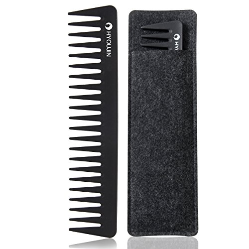 Product Cover HYOUJIN 601 Black Carbon Wide Tooth Comb,100% Anti static 230℃ Heat Resistant,Detangling Comb,Detangler Hair Comb for Long Wet hair Hair Straighten Curly Hair