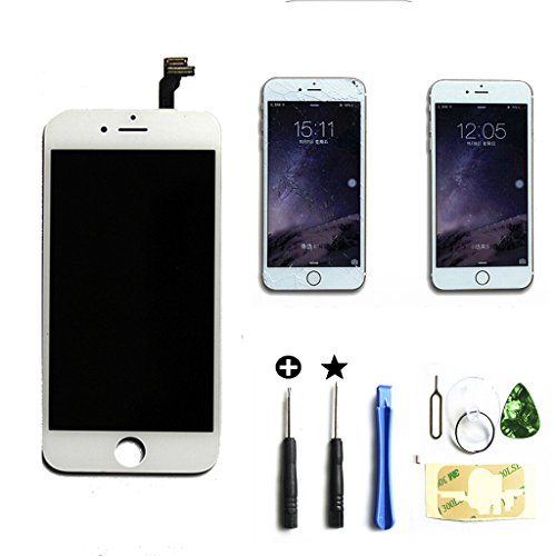 Product Cover ZTR White iPhone 6 Plus 5.5 inch Retina LCD Touch Screen Digitizer Glass Replacement Full Assembly with Repair Kit