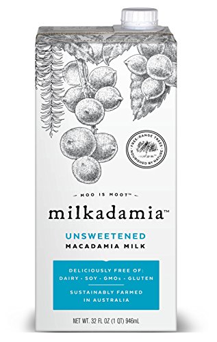 Product Cover Milkadamia Unsweetened Macadamia Milk (32 oz., 6 Count) - Keto, Dairy Free, Vegan, Sugar Free