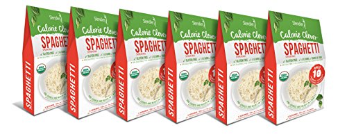 Product Cover Slendier Zero Carb, Low Calorie, Gluten Free, Certified Organic, Vegan, Shirataki Spaghetti Style pasta (7oz) (Pack of 6)
