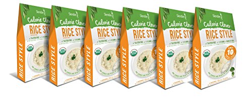 Product Cover Slendier Zero Carb, Low Calorie, Gluten Free, Certified Organic, Vegan, Shirataki Rice Style (7oz) (Pack of 6)