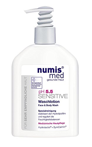 Product Cover All in One Face & Body Cleanser Imported From Germany Dermatologist Tested 5 Star Guarantee for Sensitive & Dry Skin Low pH 5.5 Soap Free Paraben Free Vegan 200 ml by Numis Med