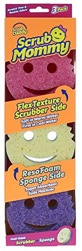 Product Cover Scrub Mommy - Dual Sided Sponge with Soft Absorbent and Scratch-Free Scrubbing Sides - 3 Count