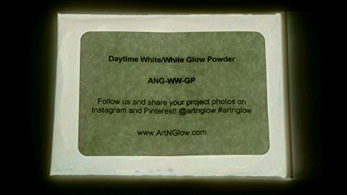 Product Cover Neutral White Glow in The Dark Pigment Powder - 60g (2 Ounces) - 10+ Colors Available