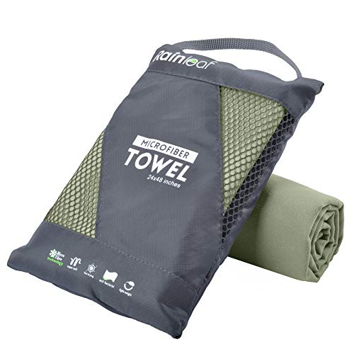 Product Cover Rainleaf Microfiber Towel,Army Green,30 X 60 Inches