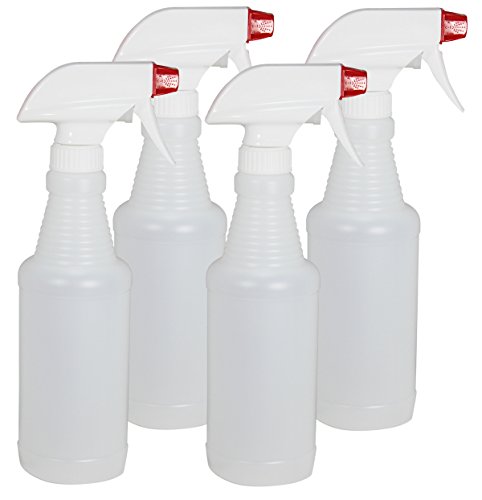Product Cover Pinnacle Mercantile Plastic Spray Bottles Leak Proof Technology Empty 16 oz Value Pack of 4 Made in USA