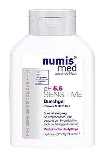 Product Cover Bath & Shower Gel For Dry & Sensitive Skin Soap Free Imported From Germany Dermatologist Tested 5 Star Guarantee Vegan Low ph 5.5 Fast Acting Body Cleanser 200 ml by Numis Med